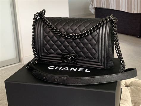 celebrity chanel boy bag|Chanel black boyfriend bag.